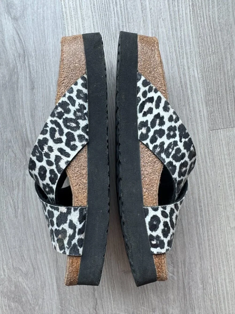 Birkenstock Papillio Daytona Leopard Print Platform Sandals Narrow EU39 US8-8.5